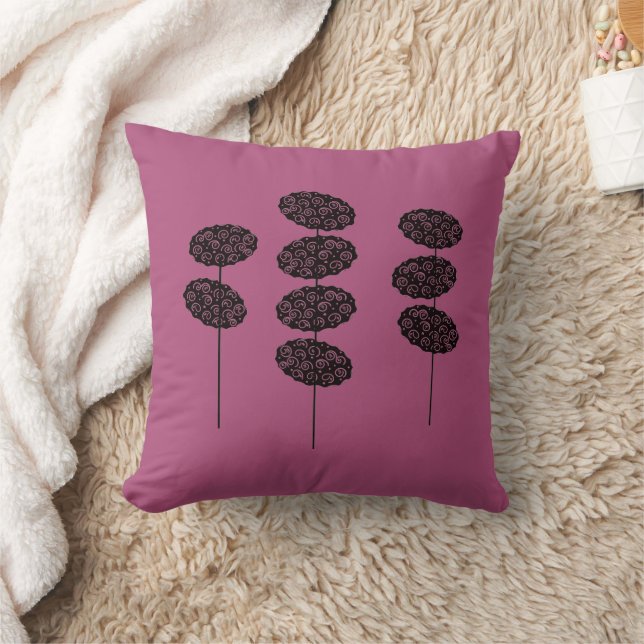 Topiary Trees Throw Pillow Kissen (Decke)
