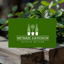 Topiary Trio Gardener Landscaping Green/White