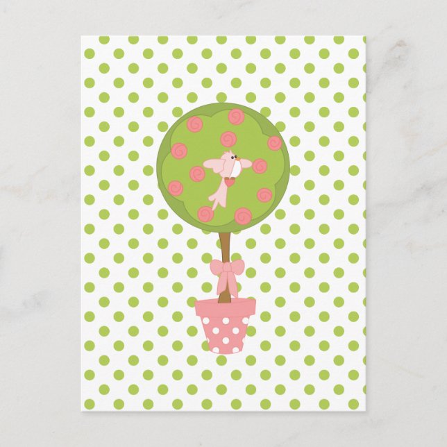 Topiary WIth Bird Postkarte (Vorderseite)
