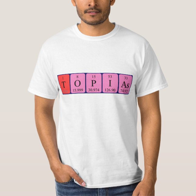 Topias Shirt für periodische Tabellennamen (Vorderseite)