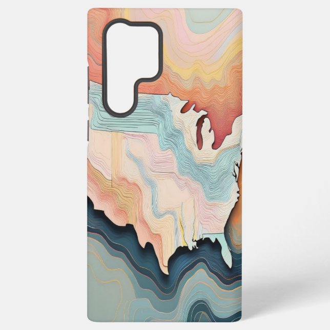 Topo Pastels Samsung Galaxy Hülle (Rückseite)