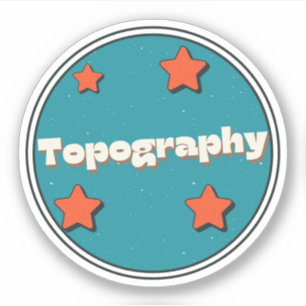 Topografie Aufkleber