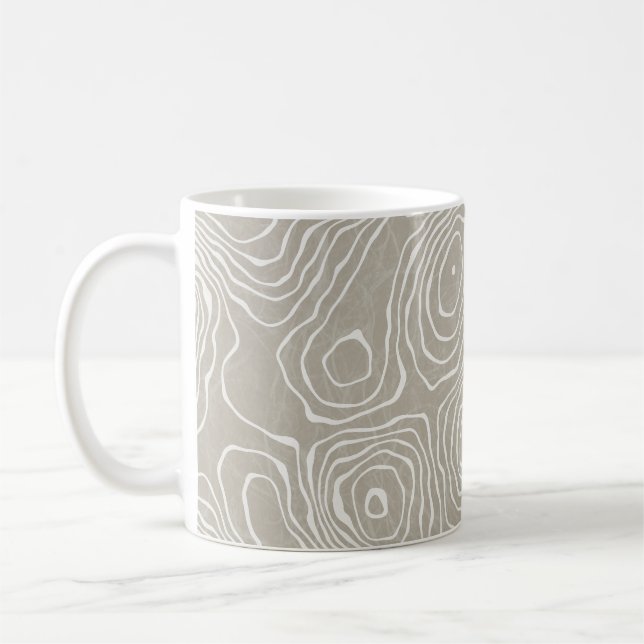 Topografische Erdlinien: Bio Karte Kaffeetasse (Links)