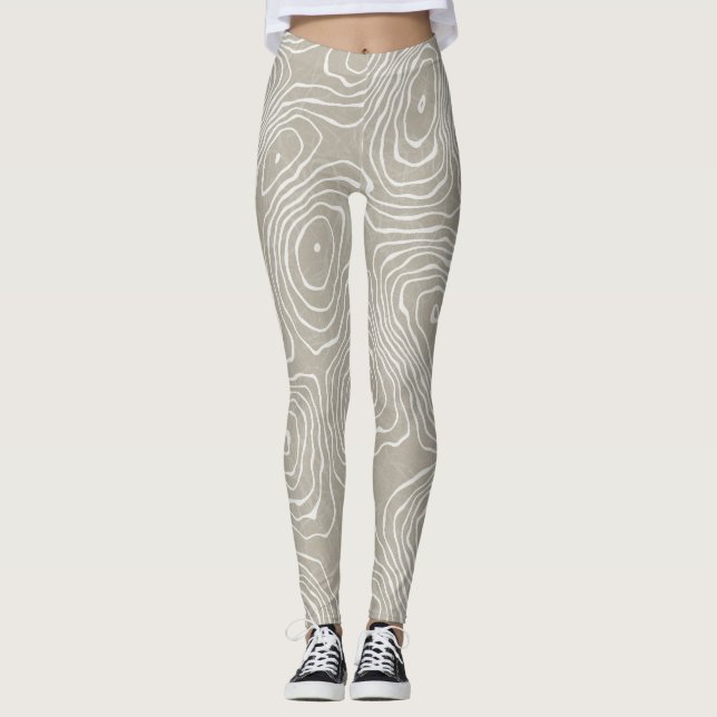 Topografische Erdlinien: Bio Karte Leggings (Vorderseite)