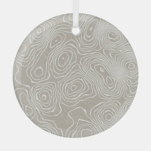 Topografische Erdlinien: Bio Karte Ornament Aus Glas