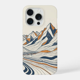 Topografische Höhenschichtlinien des Berges iPhone 15 Pro Hülle