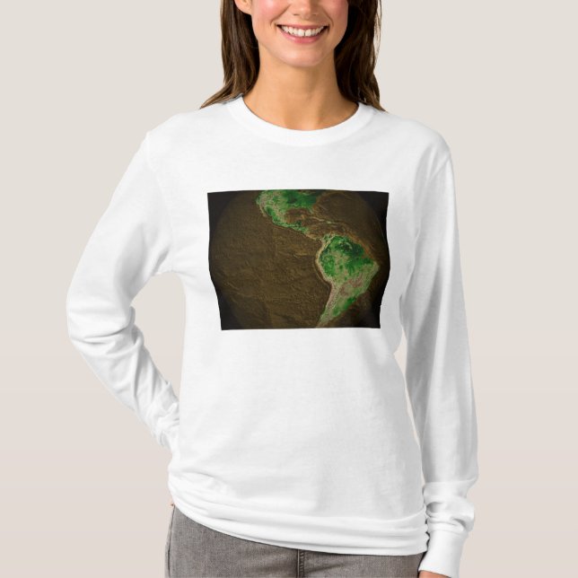 Topografische Karte der Erde T-Shirt (Vorderseite)