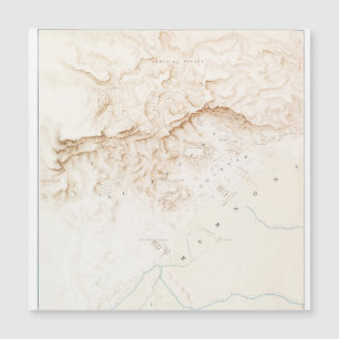 Topografische Karte der Ruinen des Posters Thebes