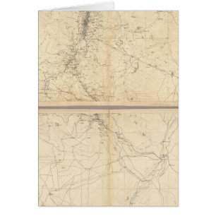Topografische Karte der Washoe Mining Region