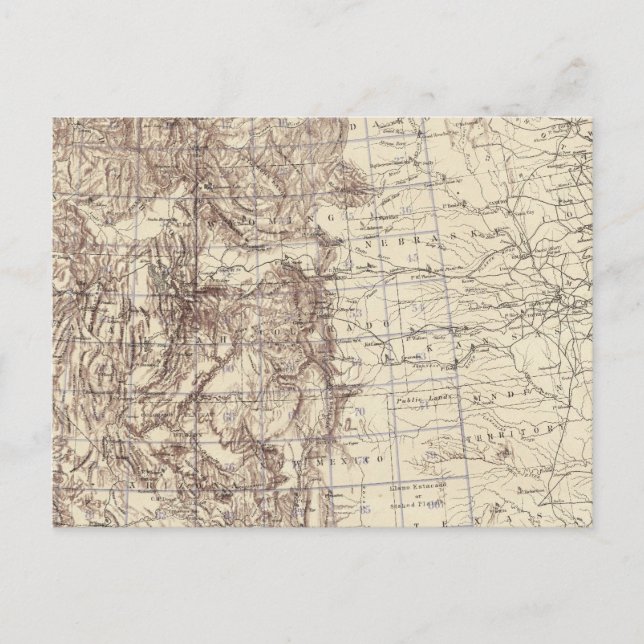 Topografische Karte des Mississippi-Flusses (Vorderseite)