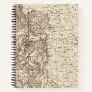 Topografische Karte des Mississippi-Flusses Notizbuch