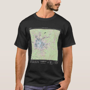 Topografische Karte des Nationalparks Mount Rainie T-Shirt