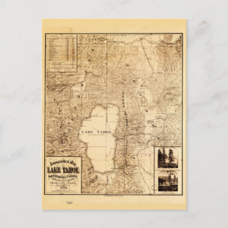 Topografische Karte des Tahoe-Sees (1874)