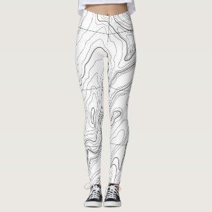 Topografische Karte im Freien Frauen Leggings