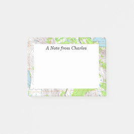 Topografische Karte Personalisiert Post-it Klebezettel