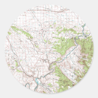 Topografische Karte Runder Aufkleber