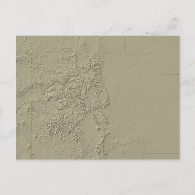 Topografische Karte von Colorado (Vorderseite)