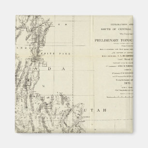 Topografische Karte von Nevada und Arizona Magnet