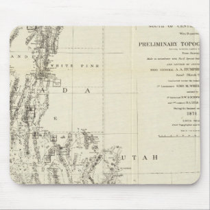 Topografische Karte von Nevada und Arizona Mousepad