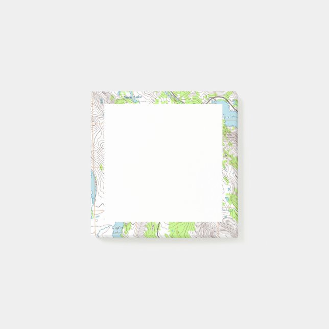 Topografische Kartenreihenfolge Post-it Klebezettel (Vorderseite)