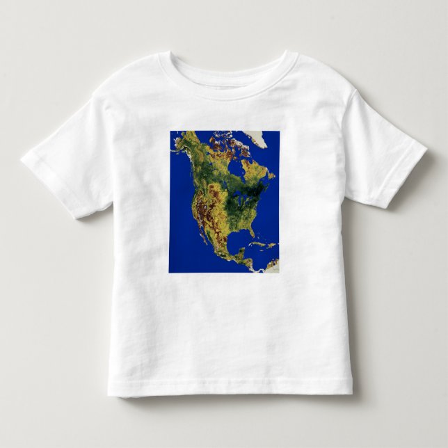 Topografische Sicht auf Nord- und Zentralamerika Kleinkind T-shirt (Vorderseite)