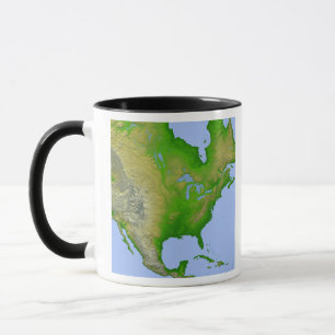 Topografische Sicht Nordamerikas Tasse