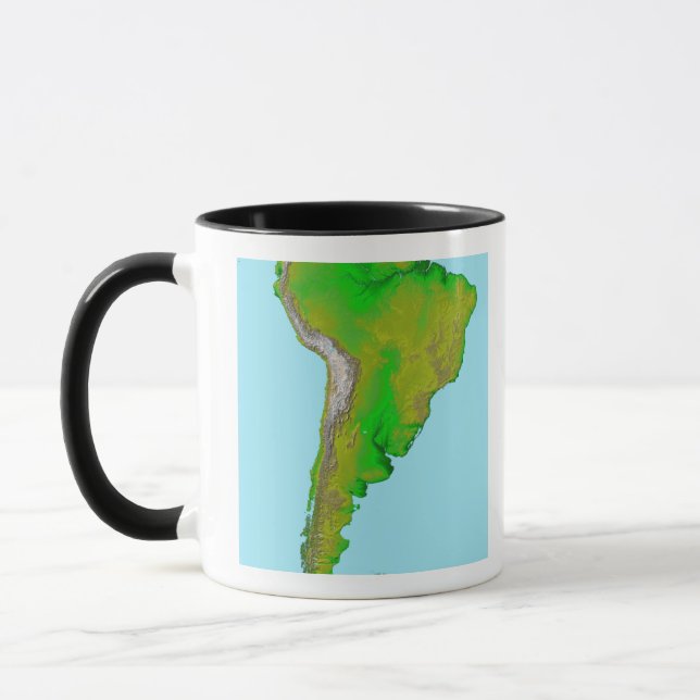 Topografische Sicht Südamerikas Tasse (Links)