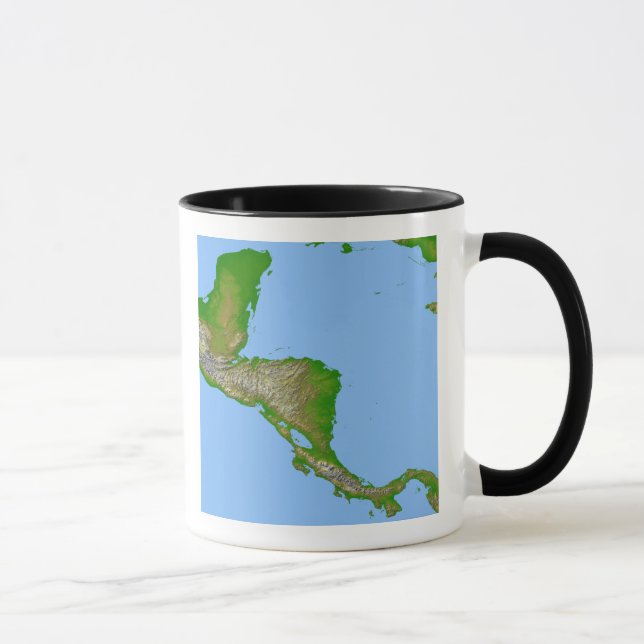 Topografische Sicht Zentralamerikas Tasse (Rechts)