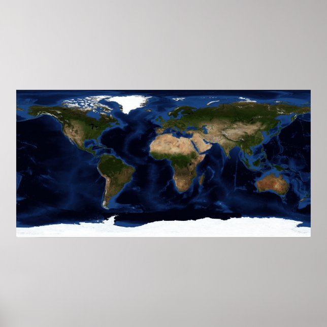 Topografische und bathymetrische Schattierung der  Poster (Vorne)