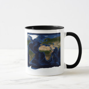 Topografische und bathymetrische Schattierung der  Tasse