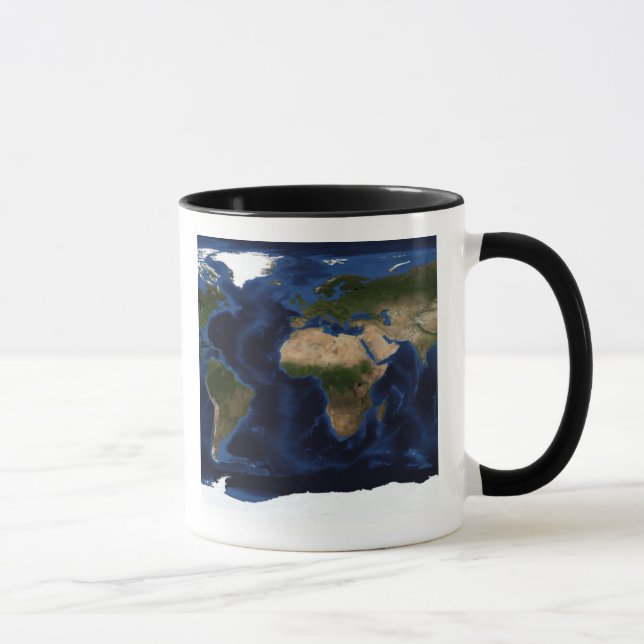 Topografische und bathymetrische Schattierung der  Tasse (Rechts)