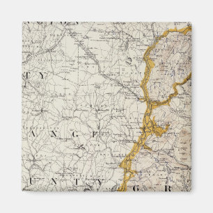 Topografische und glaziale Karte von New Hampshire Magnet