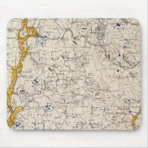 Topografische und glaziale Karte von New Hampshire Mousepad