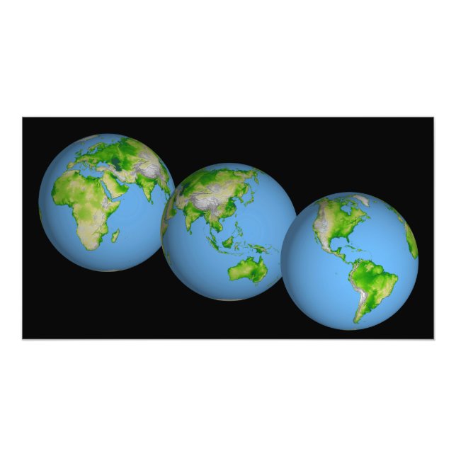 Topografische Weltanschauungen Fotodruck (Vorne)