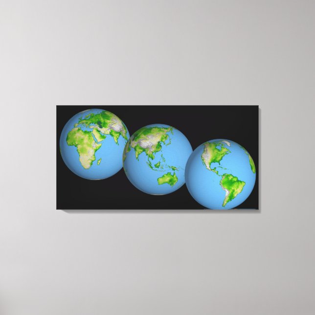 Topografische Weltanschauungen Leinwanddruck (Vorderseite)