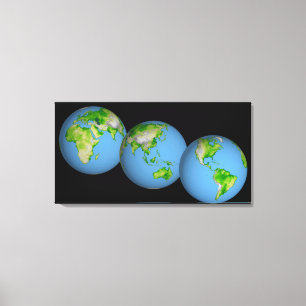 Topografische Weltanschauungen Leinwanddruck