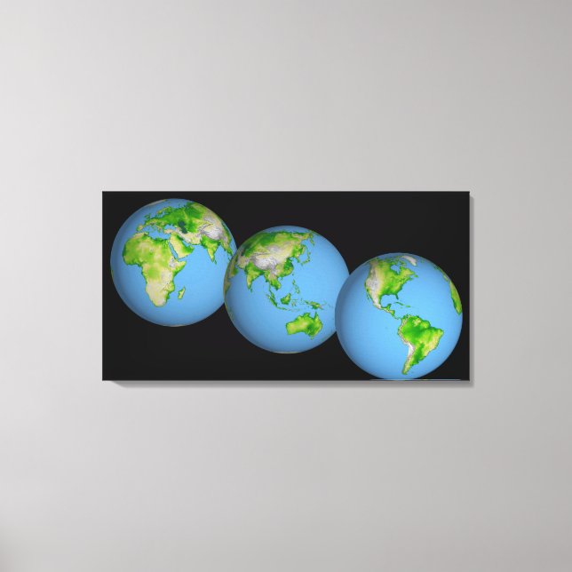 Topografische Weltanschauungen Leinwanddruck (Vorderseite)
