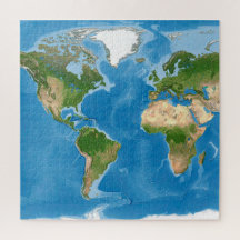 Topografische Weltkarte Erde Illustration