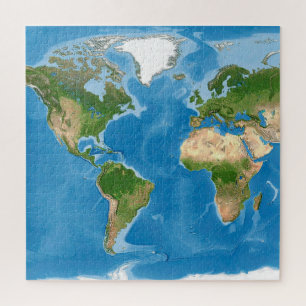 Topografische Weltkarte Erde Illustration