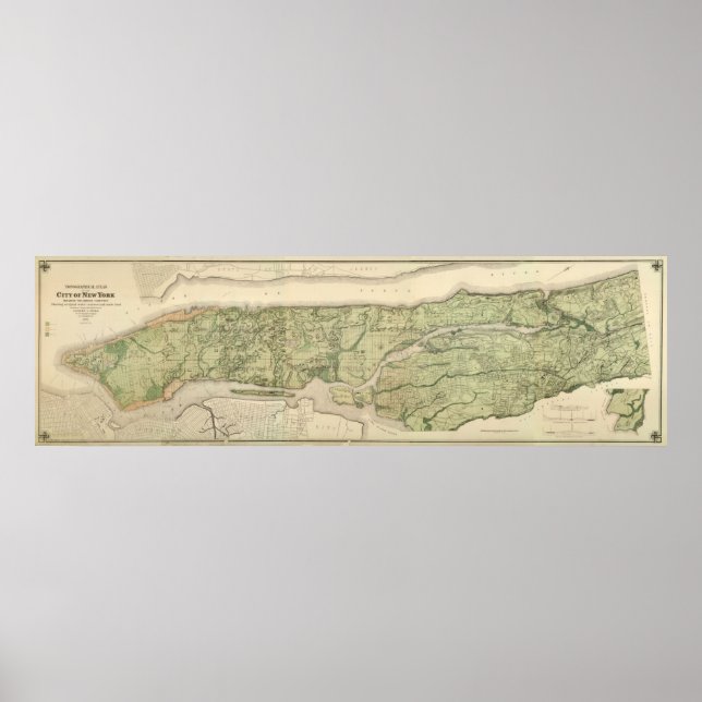 Topografischer Atlas der Stadt New York, 1874 Poster (Vorne)