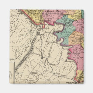 Topografischer Atlas des Landkreises von Maryland Magnet
