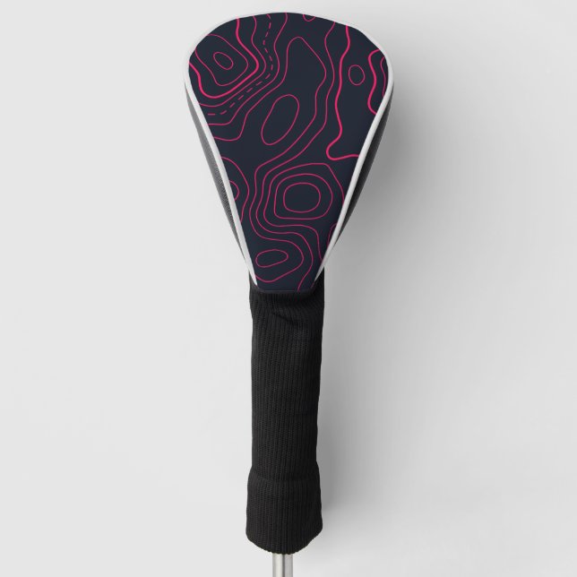 Topografisches Kartenmuster Golf Headcover (Vorderseite)