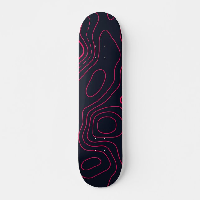Topografisches Kartenmuster Skateboard (Vorne)