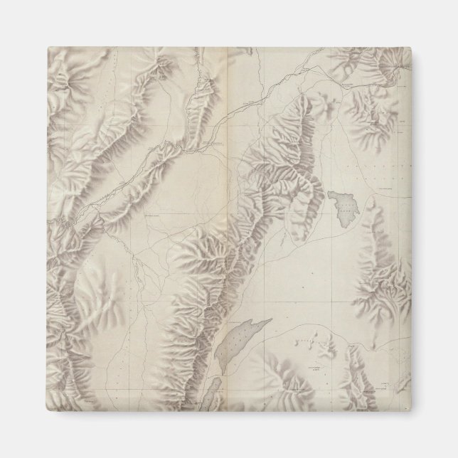 Topografisches Nevada Plateau Magnet (Vorne)