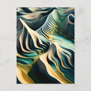 Topographic Currents Einladungspostkarte