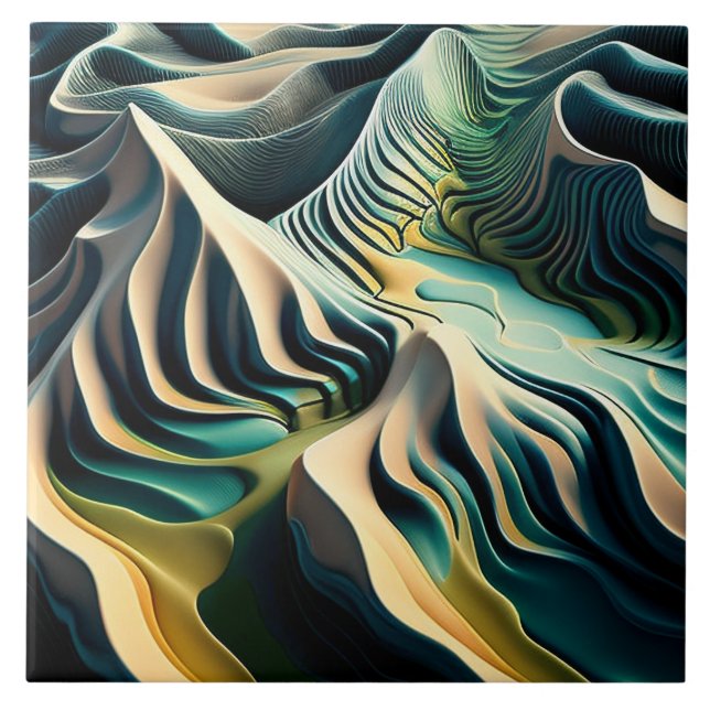 Topographic Currents Fliese (Vorderseite)