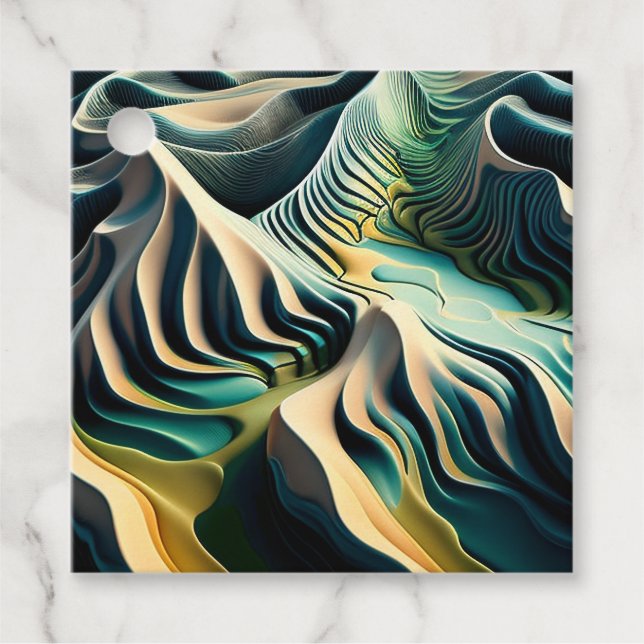 Topographic Currents Geschenkanhänger (Vorderseite)