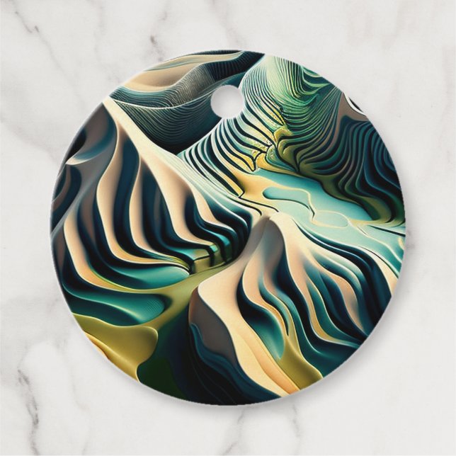 Topographic Currents Geschenkanhänger (Vorderseite)