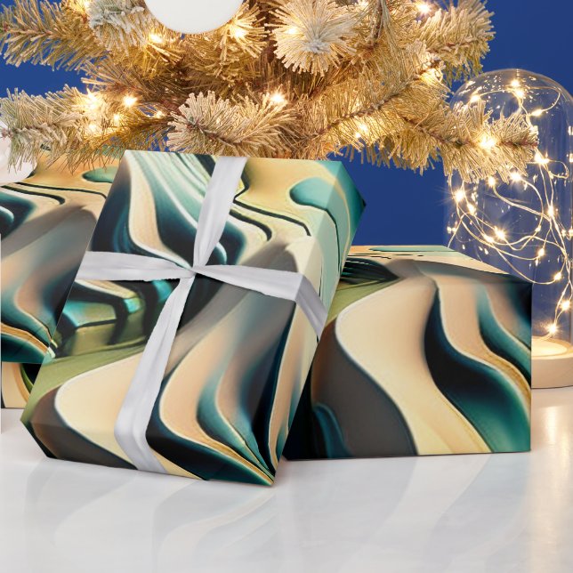 Topographic Currents Geschenkpapier (Feiertage)
