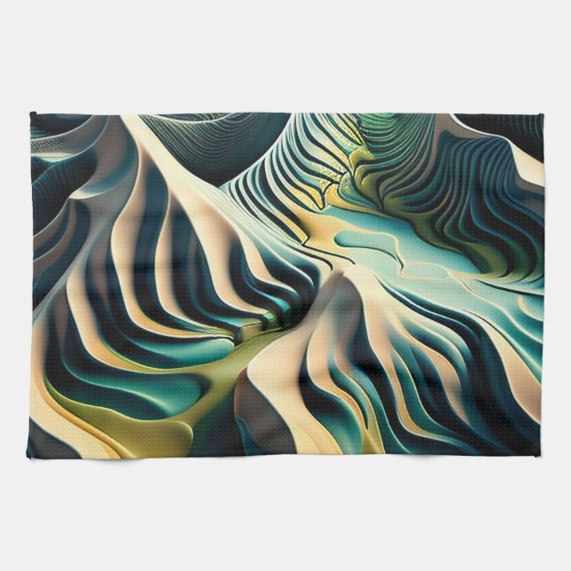Topographic Currents Geschirrtuch (Horizontal)